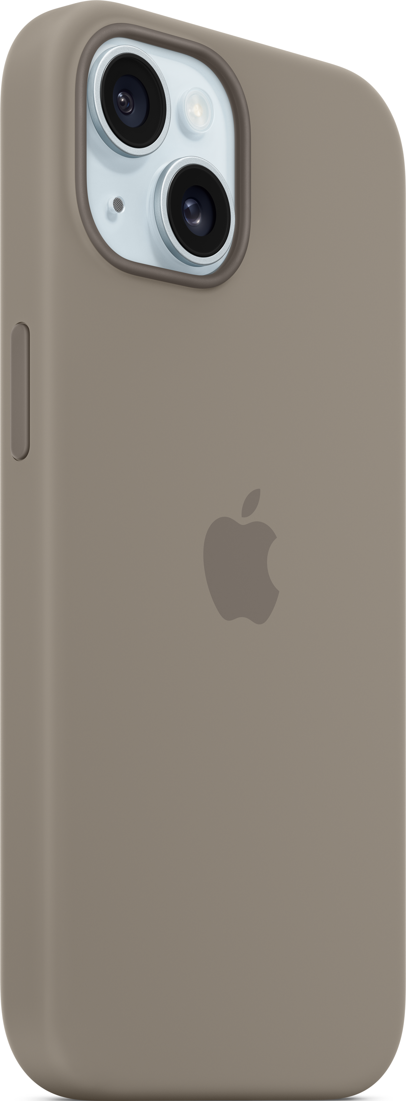 APPLE Étui en silicone avec MagSafe, Manches, Apple, iPhone 15, Brun argile