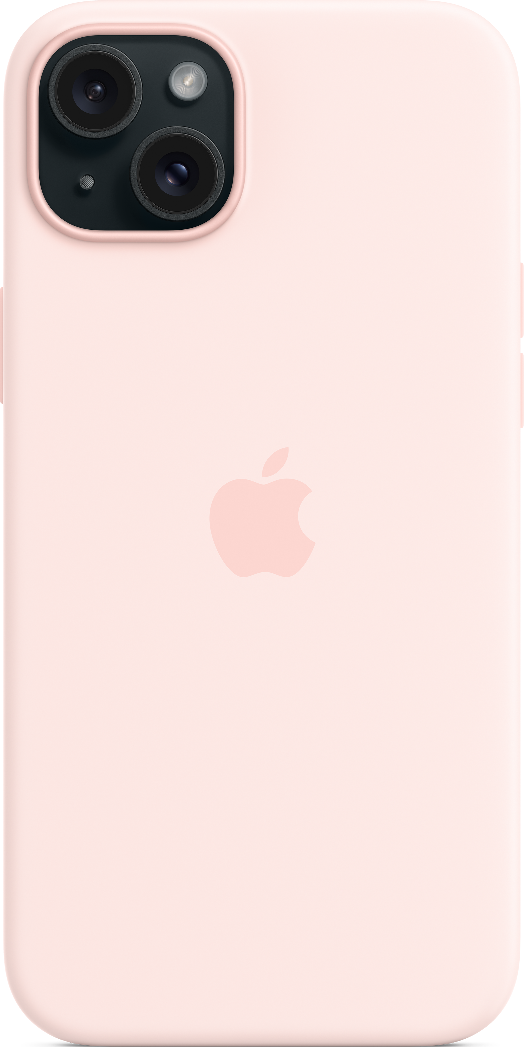 iPhone rose. Il a deux caméras et un logo Apple au dos.