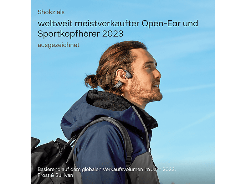 Shokz OpenRun Pro 2, Open-ear Bluetooth Kopfhörer, Schwarz — Foto 3 von 5