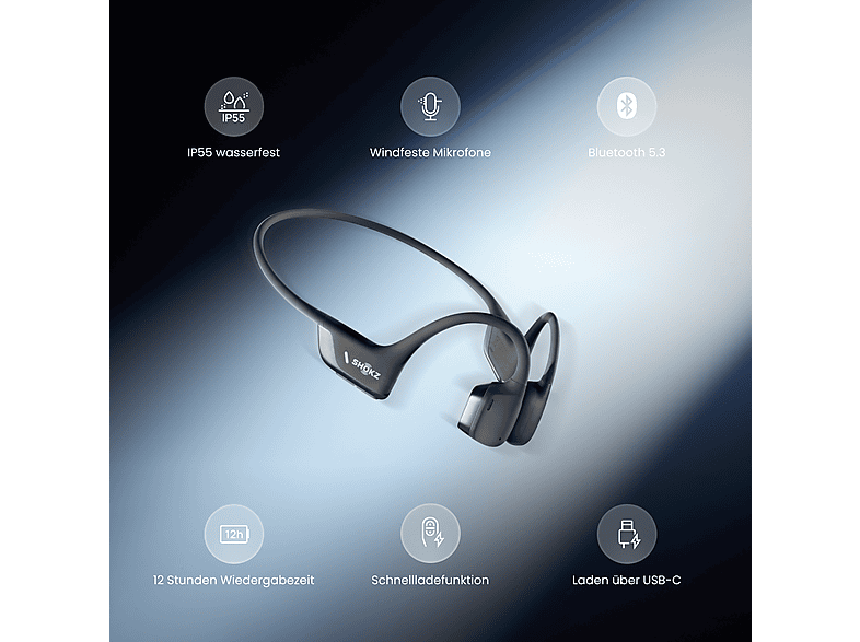 Shokz OpenRun Pro 2, Open-ear Bluetooth Kopfhörer, Schwarz — Foto 4 von 5