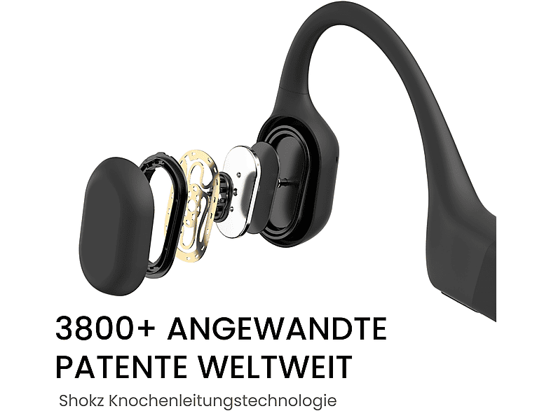 Shokz OpenRun USB-C, Open-ear Bluetooth Kopfhörer, Schwarz — Foto 5 von 5