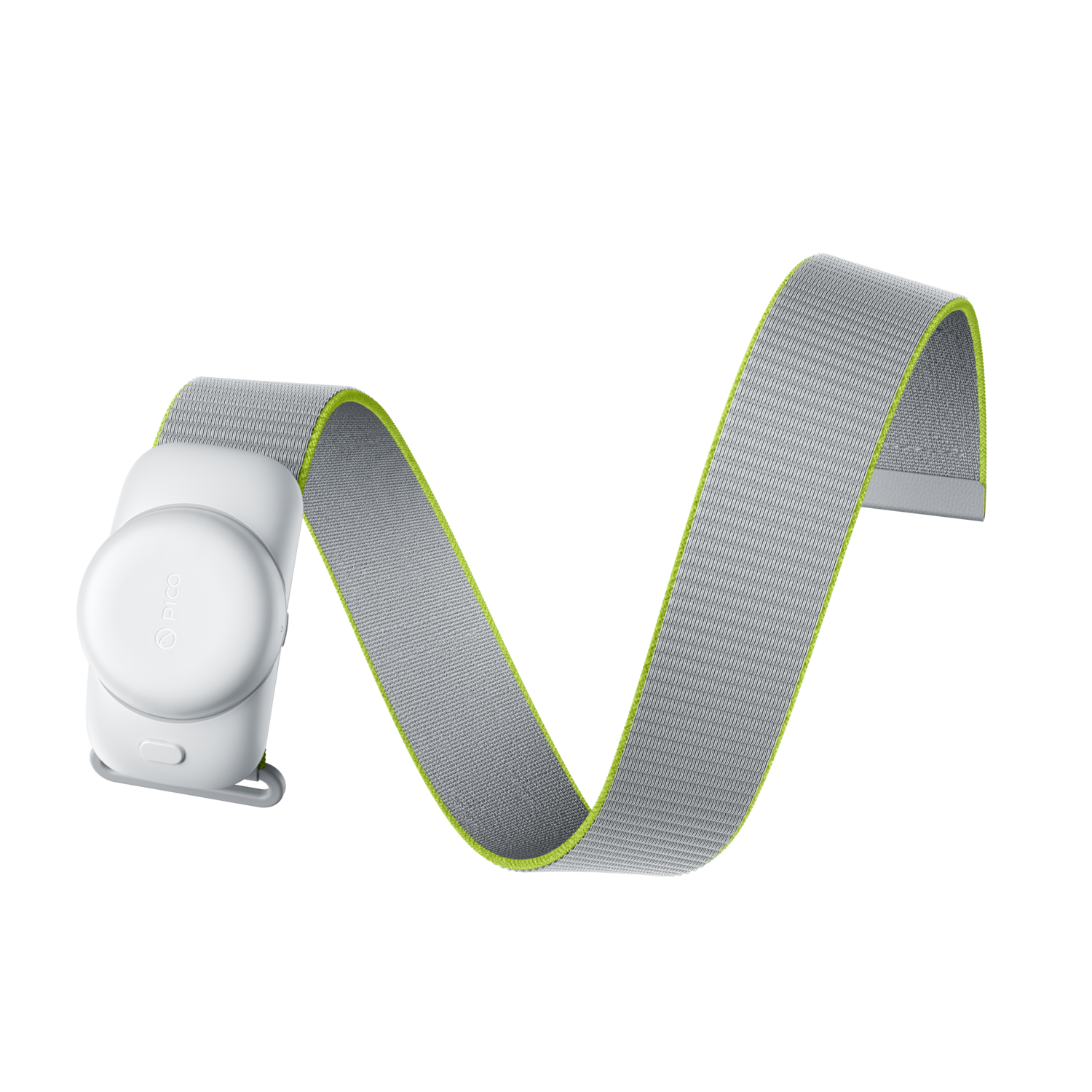 A white and gray sleep tracker, with a gray strap and a white sensor.