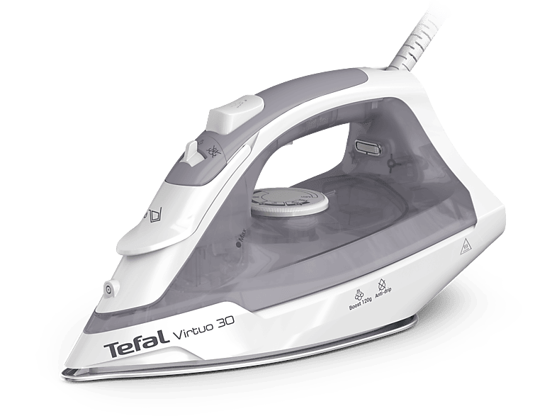 Tefal FV2C43 Virtuo 30 Dampfbügeleisen (2000 Watt, Grau)