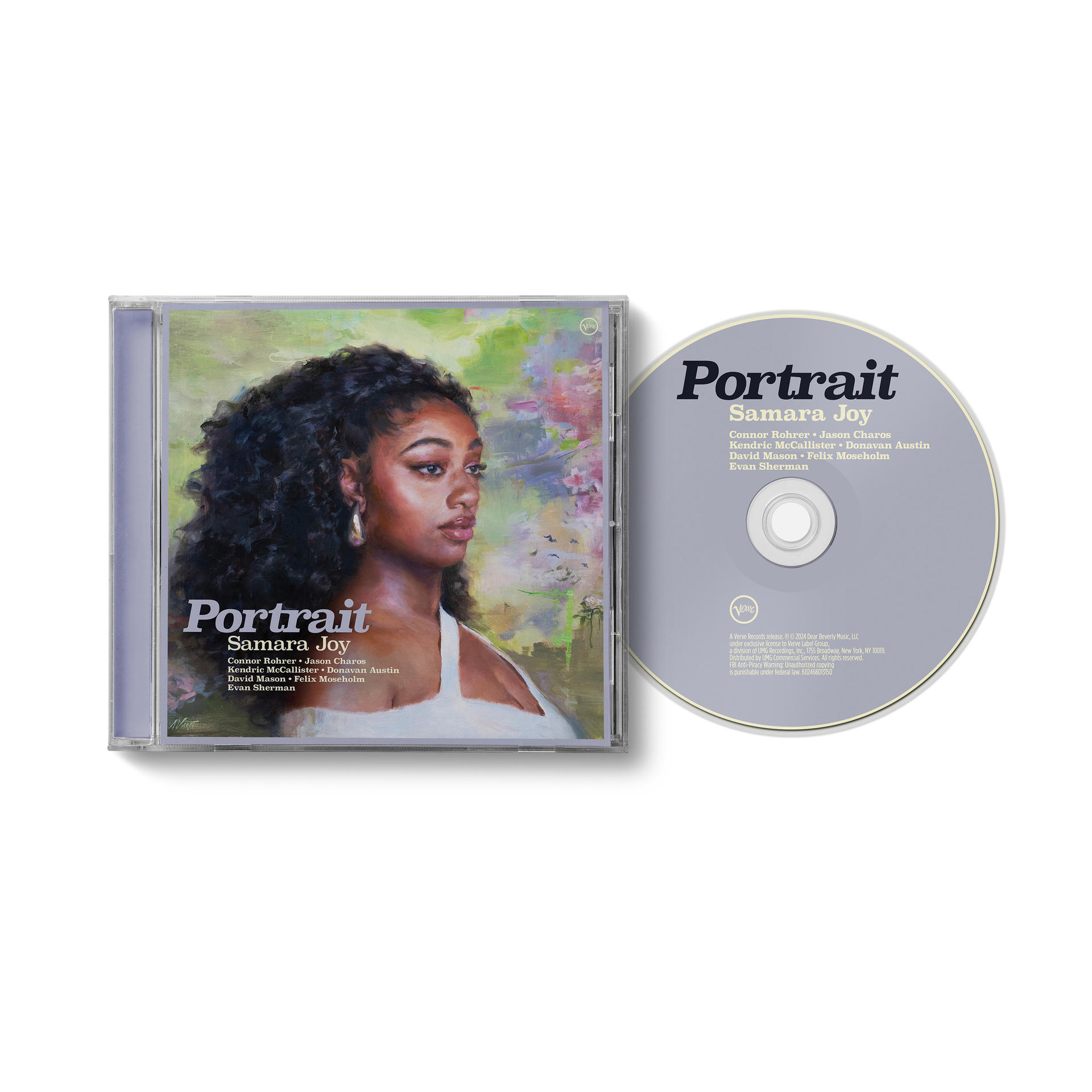 Eine CD-Hülle und CD von Samara Joy. Sie zeigt ihr Porträt und die Albumdetails.