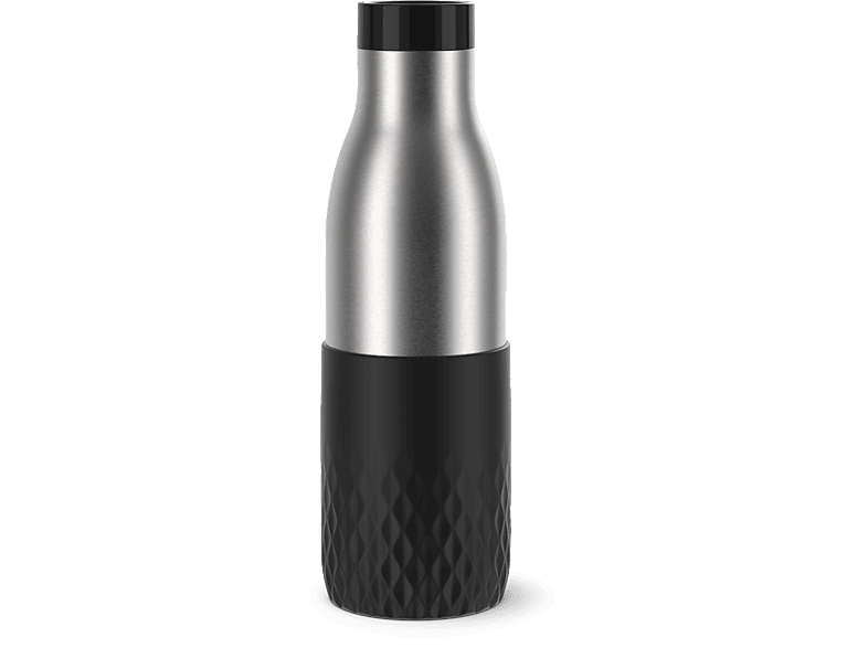Botella - Tefal Bludrop N3110510, O,5 L, Acero Inox, Bebidas calientes 12hs, frías 24hs, Quick Press, Negro