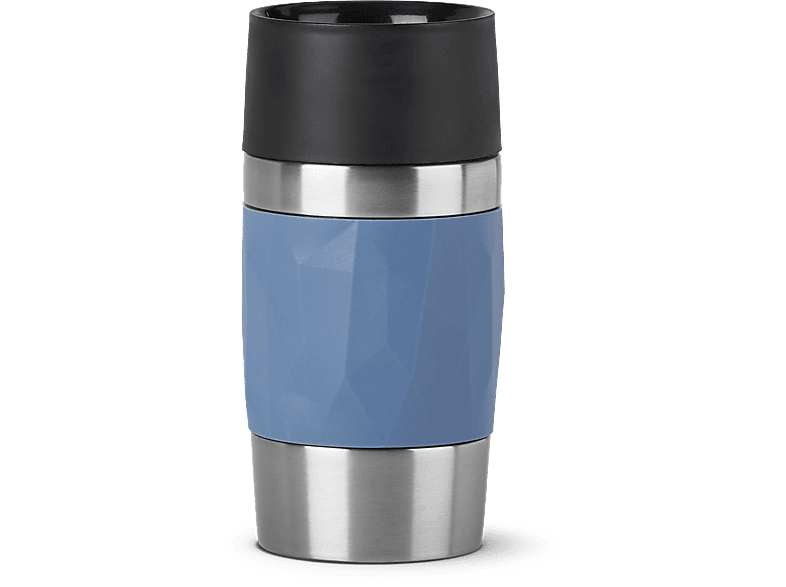 Taza térmica - Tefal N2160210, 0.3 l, Funda de silicona, Acero inoxidable, Azul