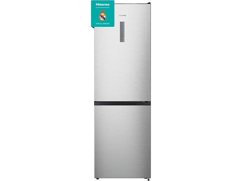 REACONDICIONADO Seminuevo Bueno Frigorífico combi - Hisense RB390N4BCC, No Frost, 186 cm, 304 l, Micro Vents Cooling, Motor Inverter, Inox