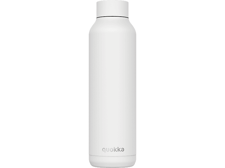 Botella - Quokka Solid, 630 ml, Mantiene temperatura, Libre BPA, Acero inoxidable, Blanco