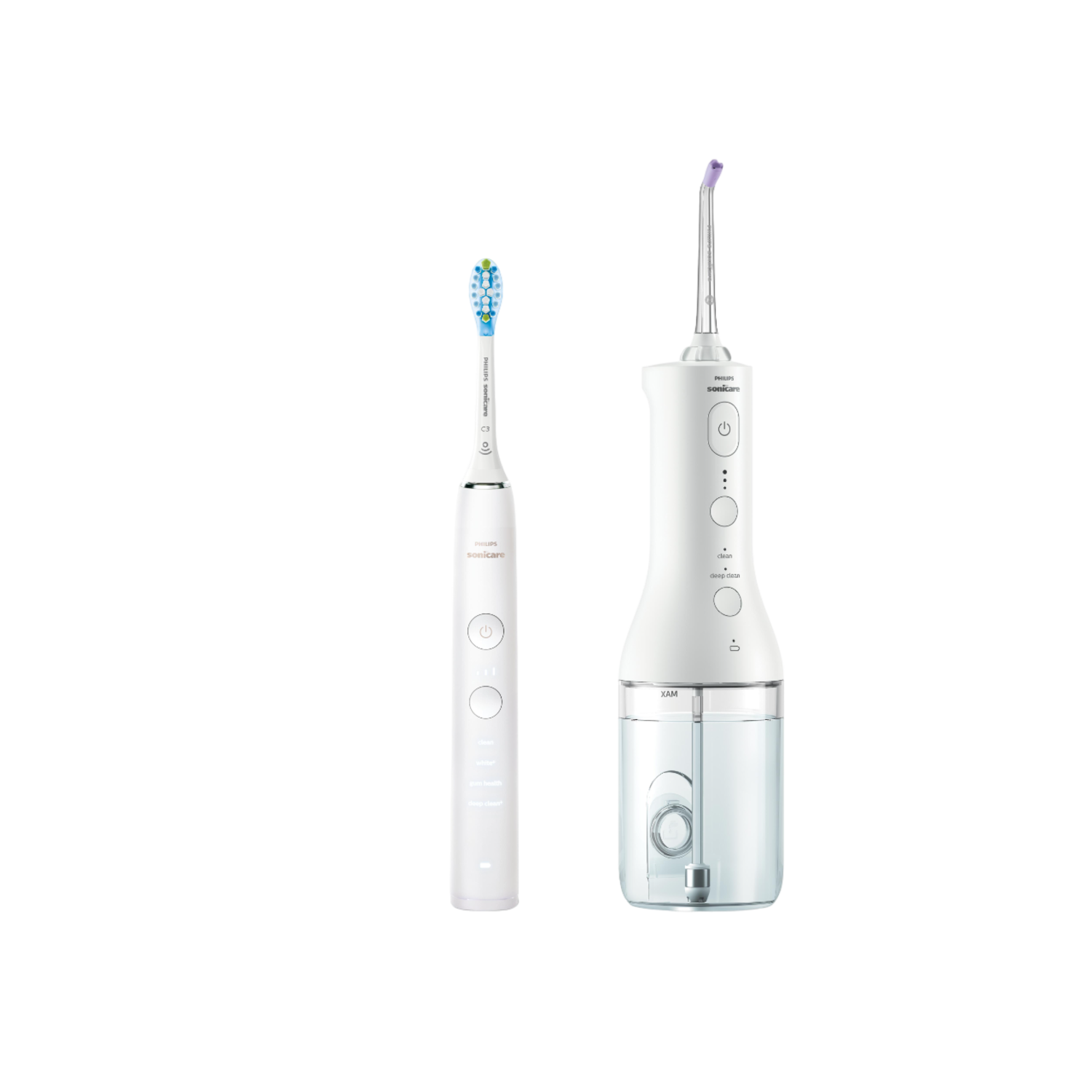 Philips Sonicare Diamondclean 9000 Series + Cordless Power Flosser 3000 Hx3886/41 Elektrische Tandenborstel Wit