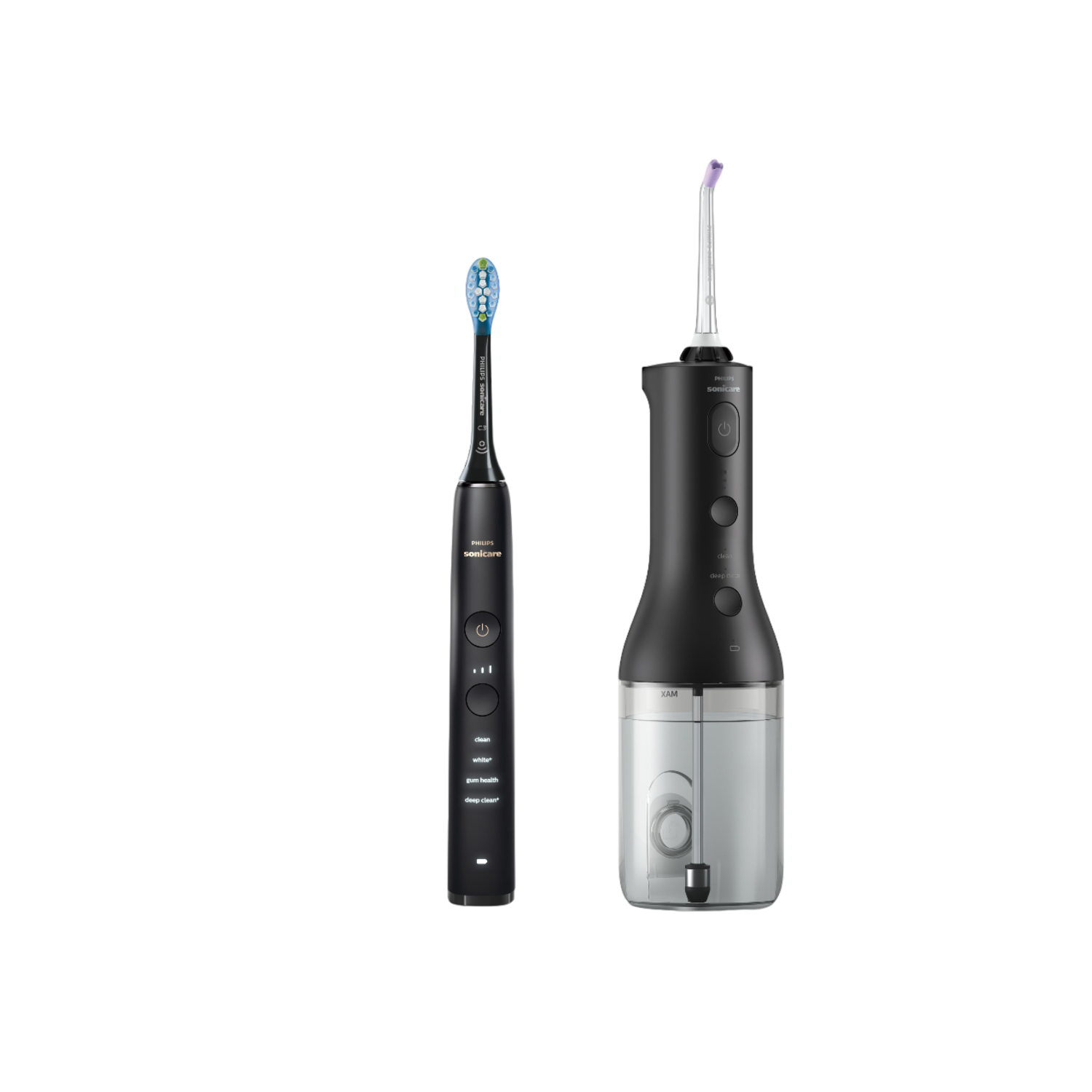 Philips Sonicare Diamondclean 9000 Series + Cordless Power Flosser 3000 Hx3886/43 Elektrische Tandenborstel Zwart