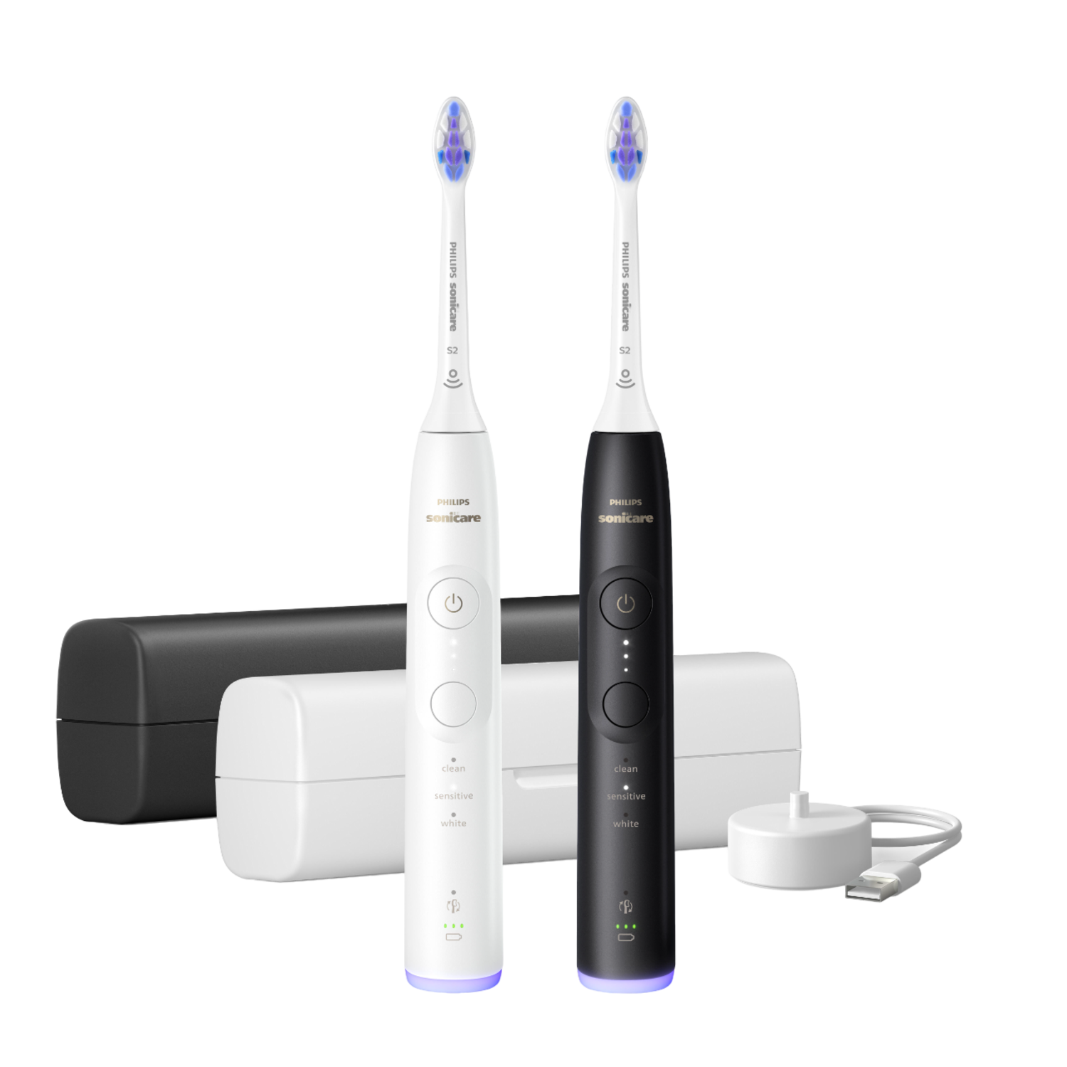 Philips Sonicare 6500 Series Duopack Hx7419/01 Elektrische Tandenborstel Zwart En Wit afbeelding