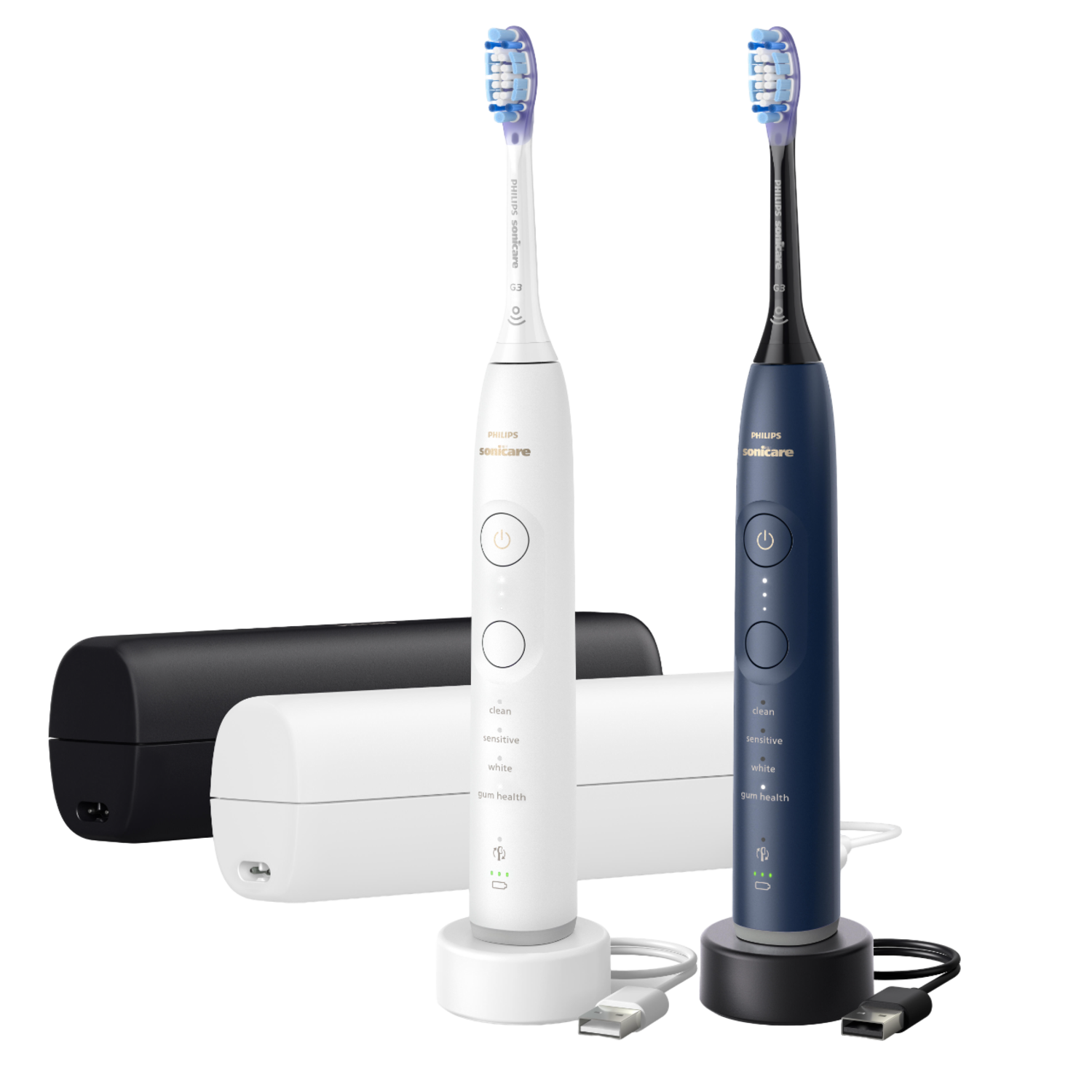 Philips Sonicare 7100 Series Duopack Hx7429/01 Elektrische Tandenborstel Wit En Blauw afbeelding