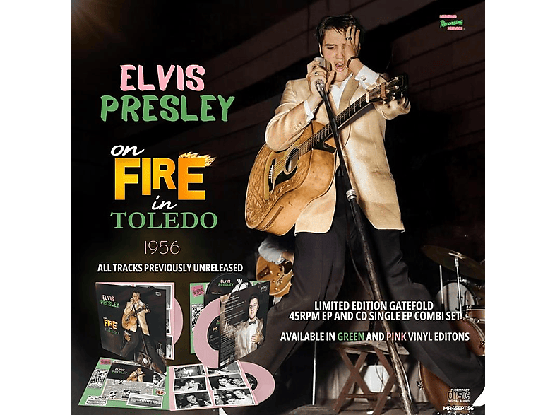 Memphis Recording Elvis Presley - On Fire In Toledo 1956 Lp