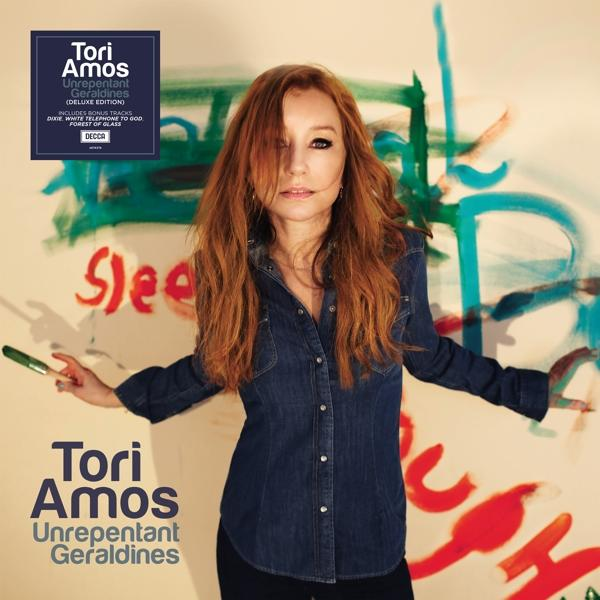 Tori Amos album borítója, amint egy ecsettel tart graffiti művészetet. Vörös haja van, és farmert visel.