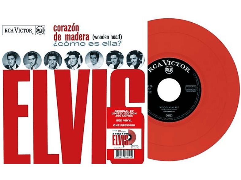 Elvis Presley Corazón de Madera (Limited Red Vinyl 7-inch EP)