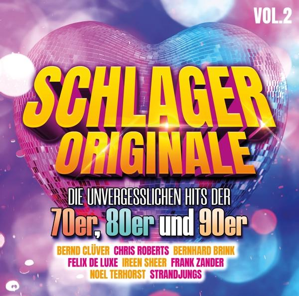 Albumcover. Ein Diskokugelherz. Text: Schlager Originale.