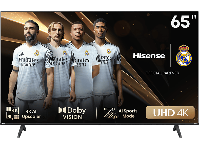 REACONDICIONADO Seminuevo Muy bueno TV LED 65" - Hisense 65A6N, UHD 4K, Smart TV, HDR 10+, Dolby Vision, Control por Voz, Modo Juego, IA, Negro