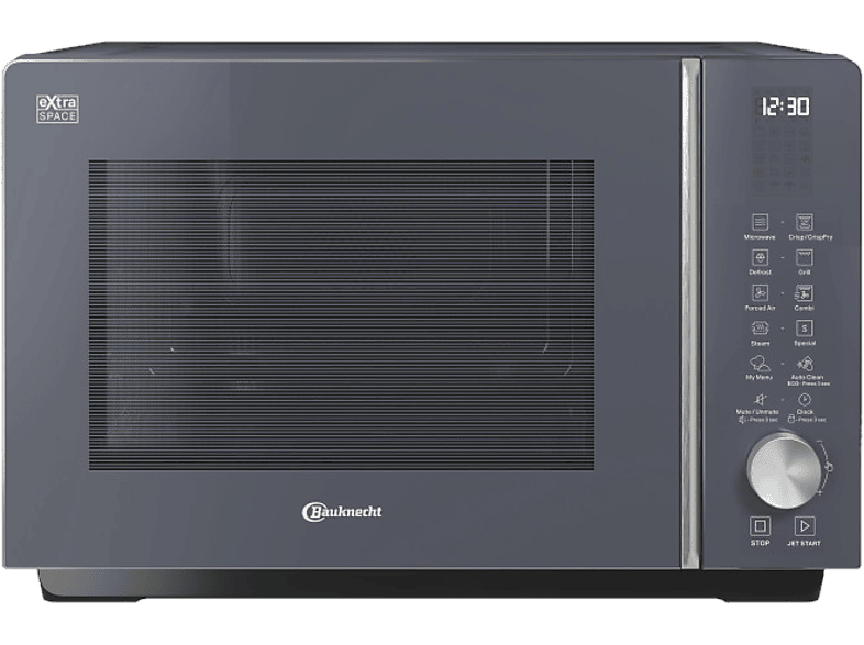 BAUKNECHT MF 259 SG CH, Mikrowelle mit Grillfunktion (800 W, Grillfunktion, Heißluftfunktion & Dampffunktion)