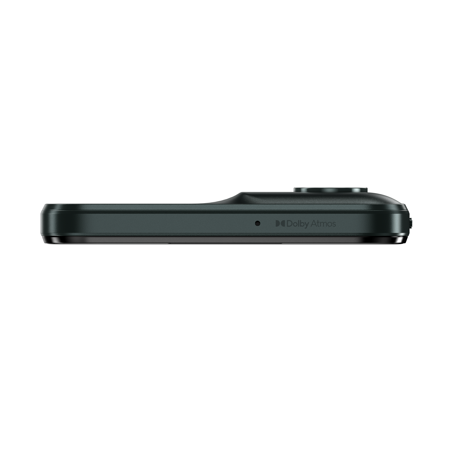 The bottom side of a phone with Dolby Atmos logo.