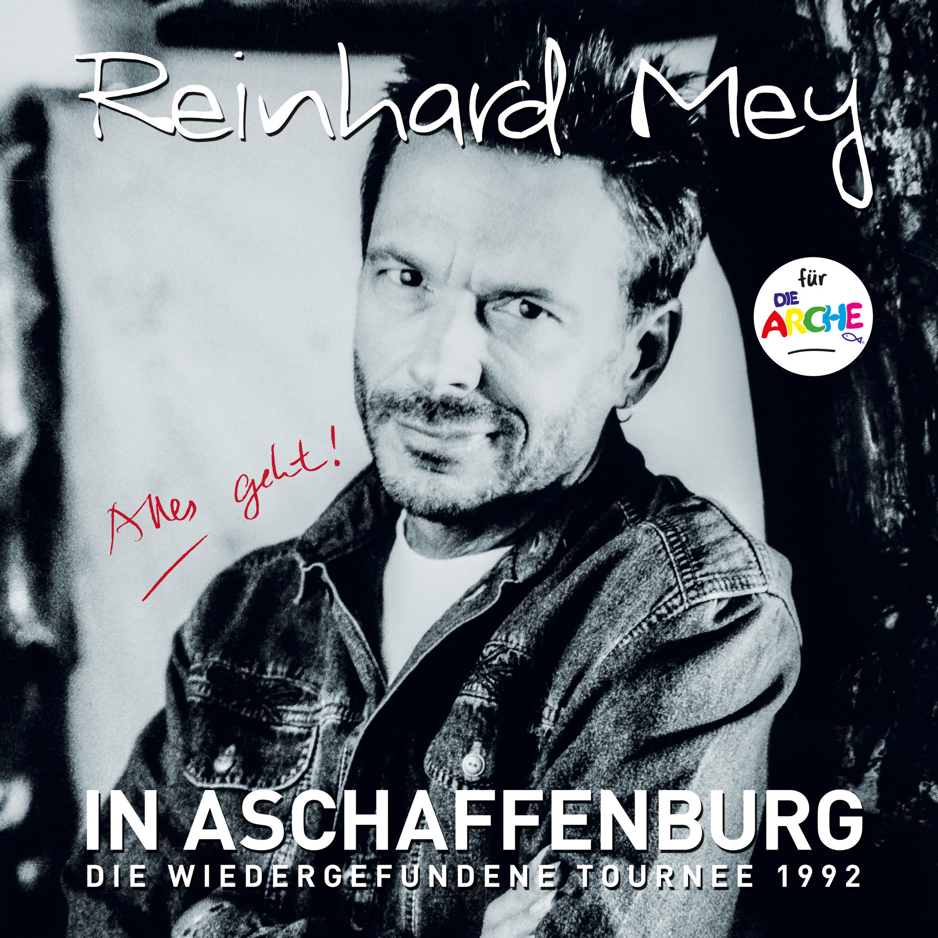 Albumcover mit Porträt eines Mannes und Text auf Deutsch.