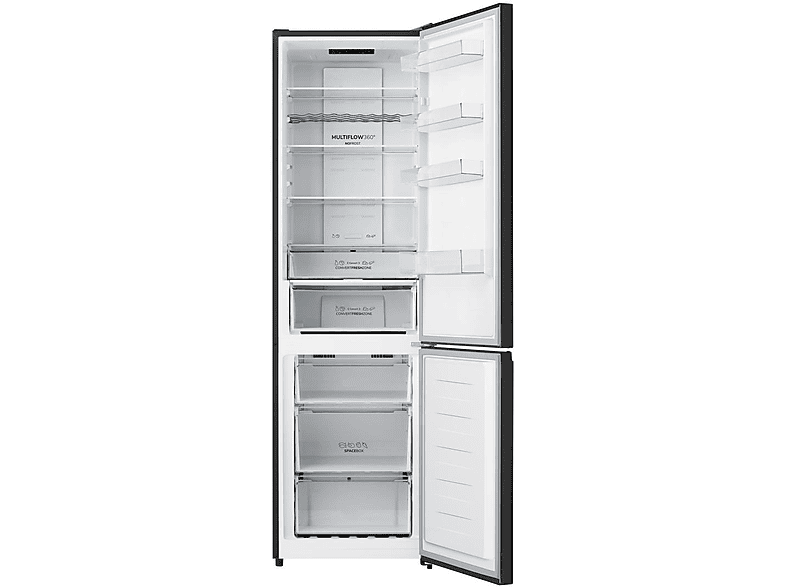GORENJE NRK620AA1BXL4 Kühlgefrierkombination (A, 336 l, 2017 mm hoch, Schwarz Edelstahl)