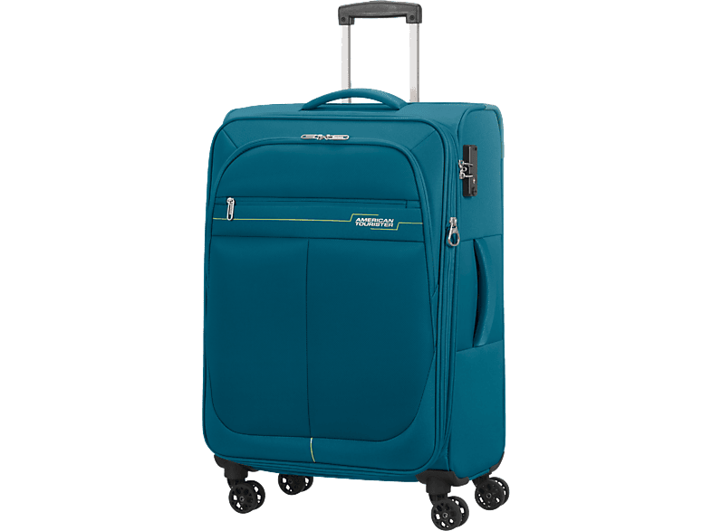 AMERICAN TOURISTER Deep Dive Spinner M méretű bőrönd, bővíthető, zöldeskék-lime (132504-4815)