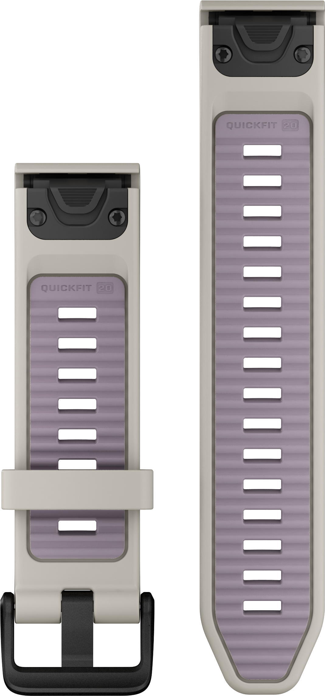 GARMIN Quickfit (20 mm), Armband, Garmin, Nebelgrau/Lavendel 