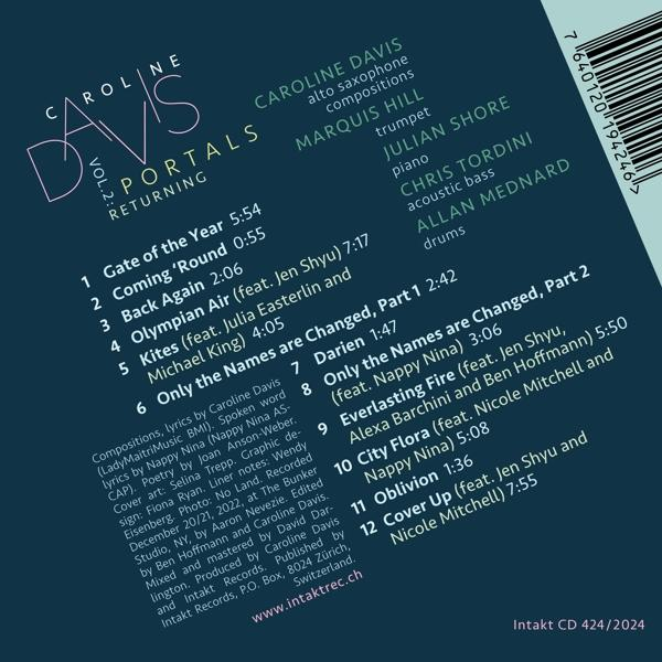 Caroline Davis - Portals Volume 2: Returning  - (CD)