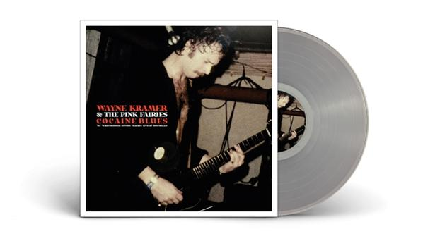 Album borító: Wayne Kramer & The Pink Fairies, Cocaine Blues, egy bakelit lemezzel jobbra.