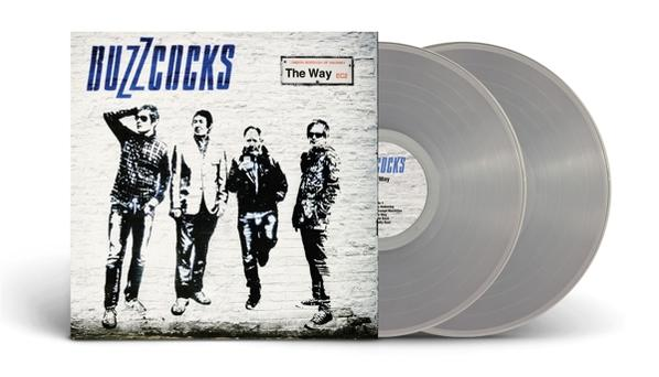 Album borító négy férfival és két ezüst vinil lemezzel, fehér háttérrel.