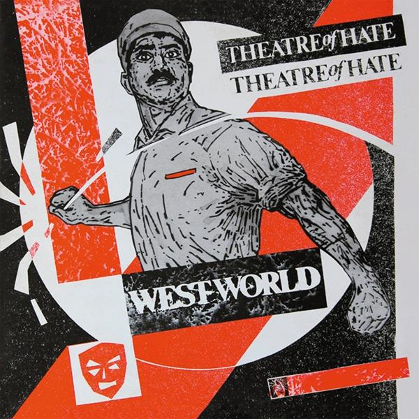 A Theatre of Hate együttes művészete. Egy kalapos férfi arca.