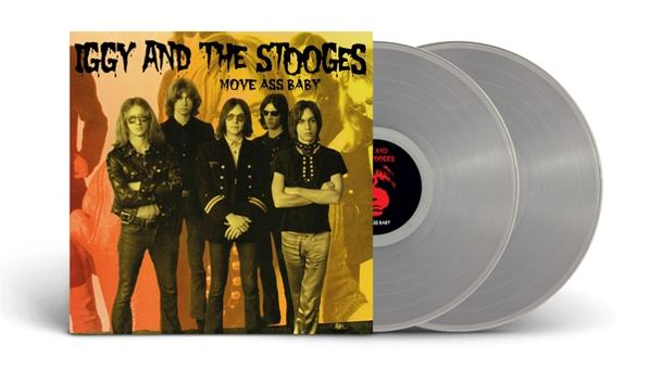 Az Iggy and The Stooges Move Ass Baby című albumának borítója, két ezüst bakelit lemezzel.