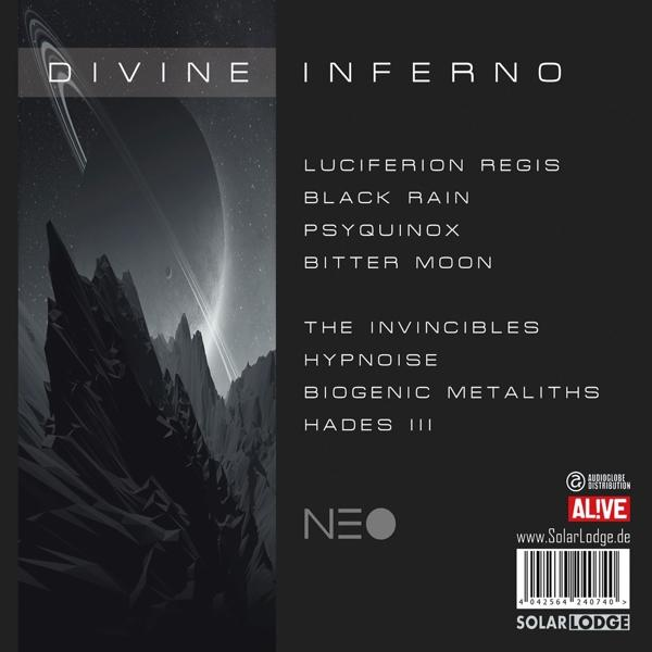 Dunkle, felsige Landschaft unter einem Ringplaneten. Liste von Musiktiteln.