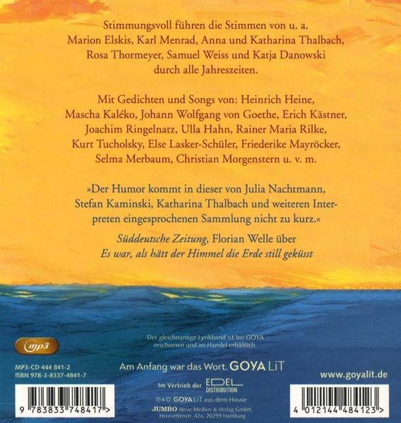 CD-Cover: Text auf Deutsch, mit gelb-orangem Hintergrund. Oben einige Namen von Personen.