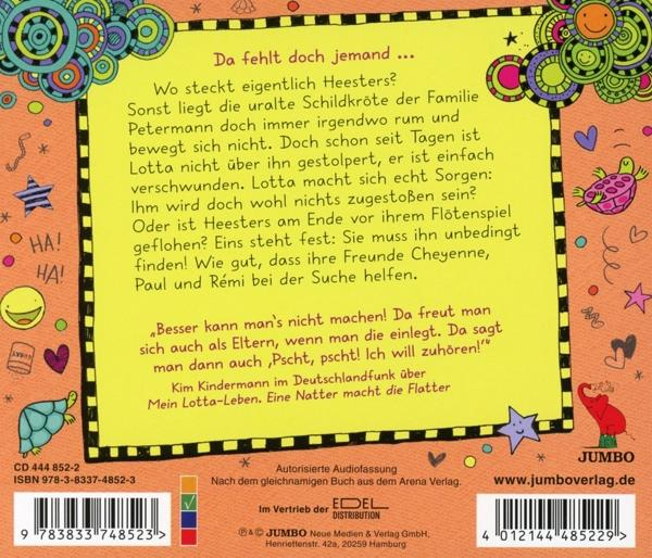Rückseite eines Kinderbuchs auf Deutsch, mit Text und Illustrationen.