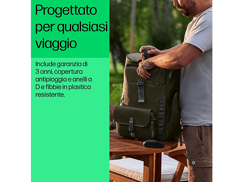 HP Borsa/Zaino Creator – 13,3", 100% Plastica Riciclata, Tasca RFID, 40.5x13x26 Cm