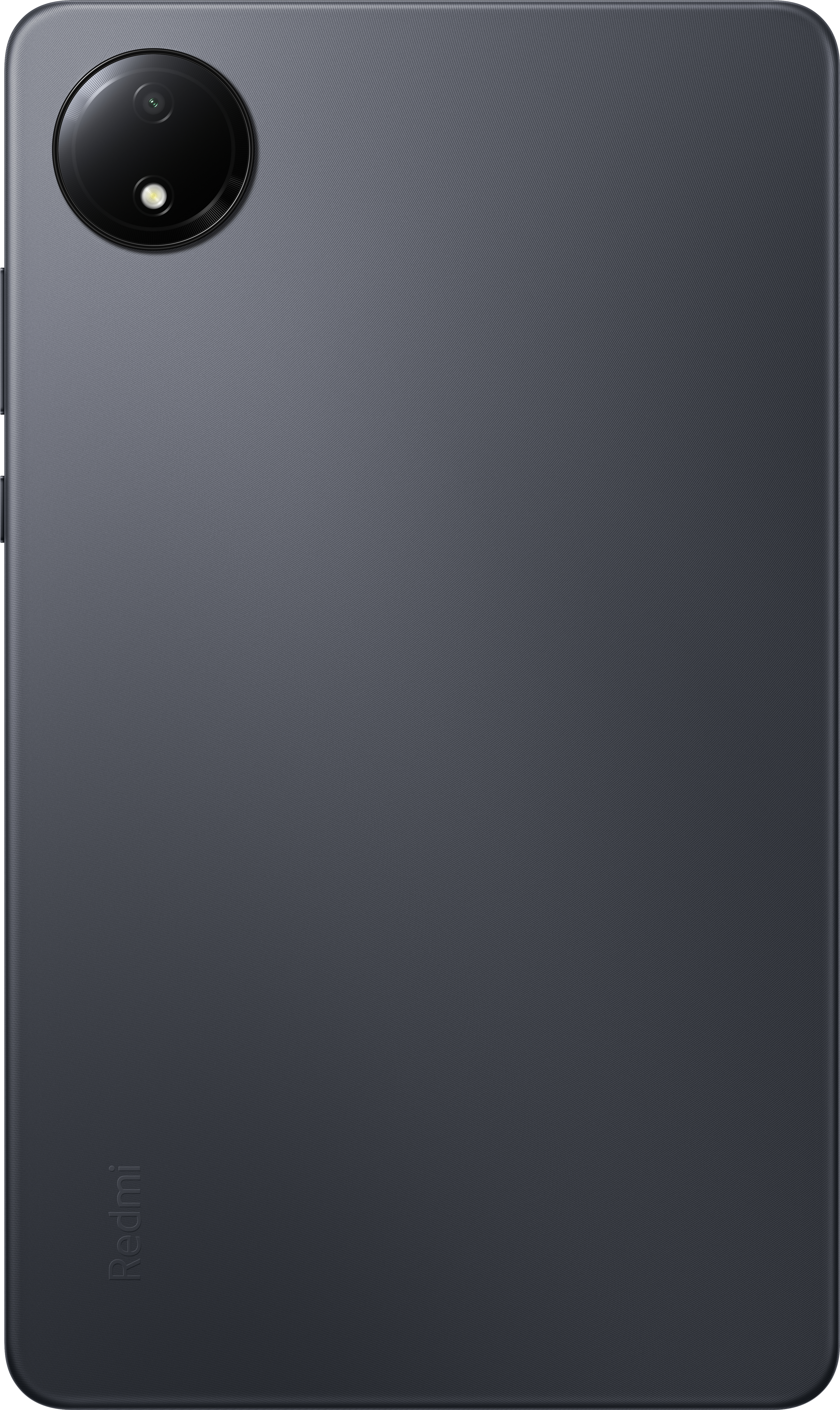 Dunkelgraue Tablet-Rückseite mit Kamera und Redmi-Logo.
