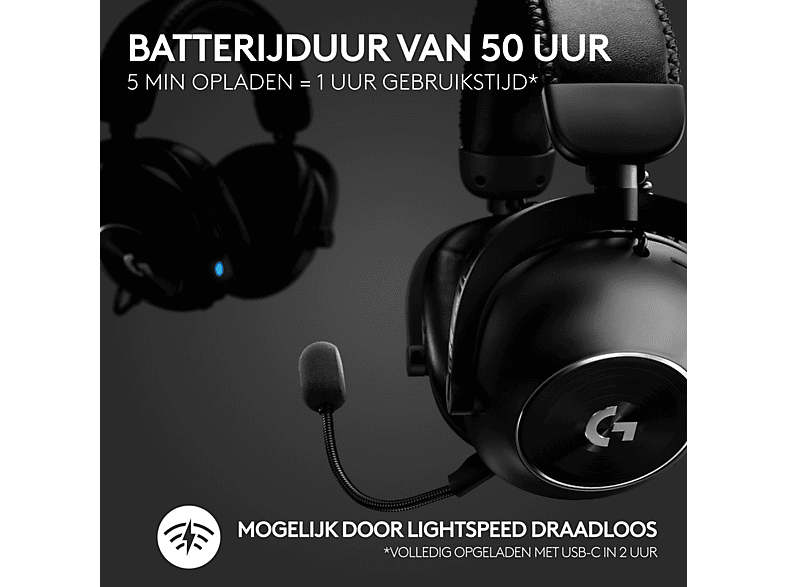 LOGITECH G PRO X 2 LIGHTSPEED Draadloze Gaming Headset inclusief
