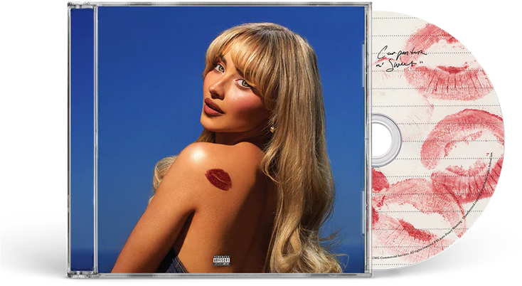 Album borító: Szőke hajú nő, egy pusziminta a vállán. CD tok pusziminta dizájnnal.