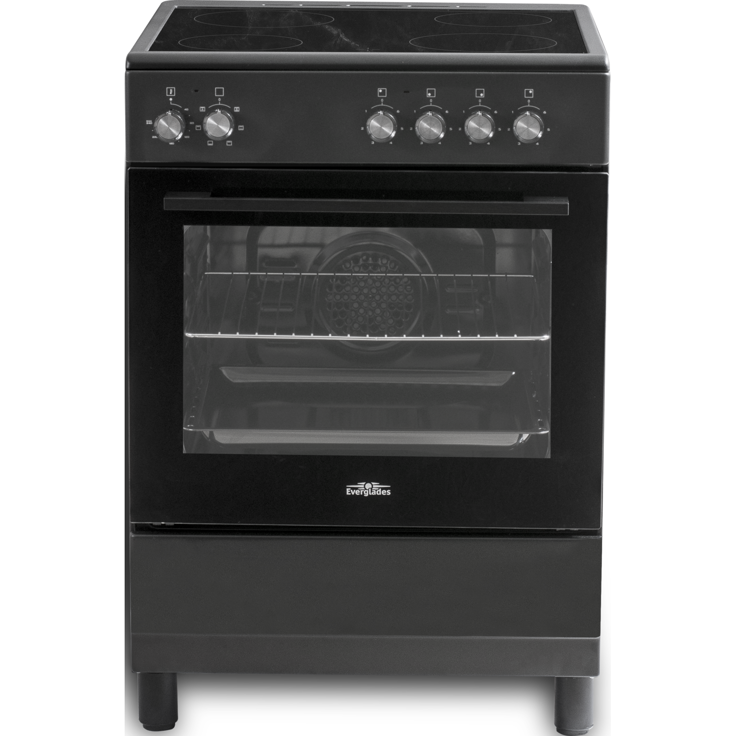 Everglades Evck6110 - Fornuis Keramisch 2-fasen (perilex) Breedte 60 Cm