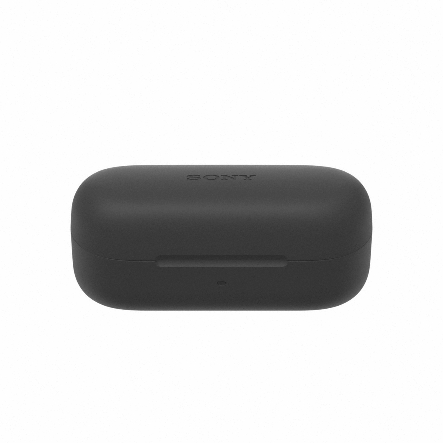 Étui rectangulaire noir avec le mot SONY dessus.