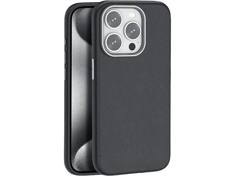 PIILI Iphone 15 Pro Leather Magsafe Telefon Kılıfı Siyah_0