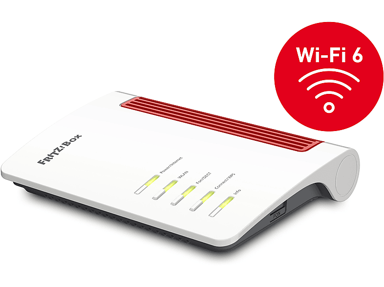 AVM FRITZ!Box 4050 WLAN Router, Wi-Fi 6, 2400 MBit/s + 1.732 MBit/s, MIMO, 3x Gigabit-LAN, IPv6, Mesh, DECT, Weiß — Foto 2 von 4