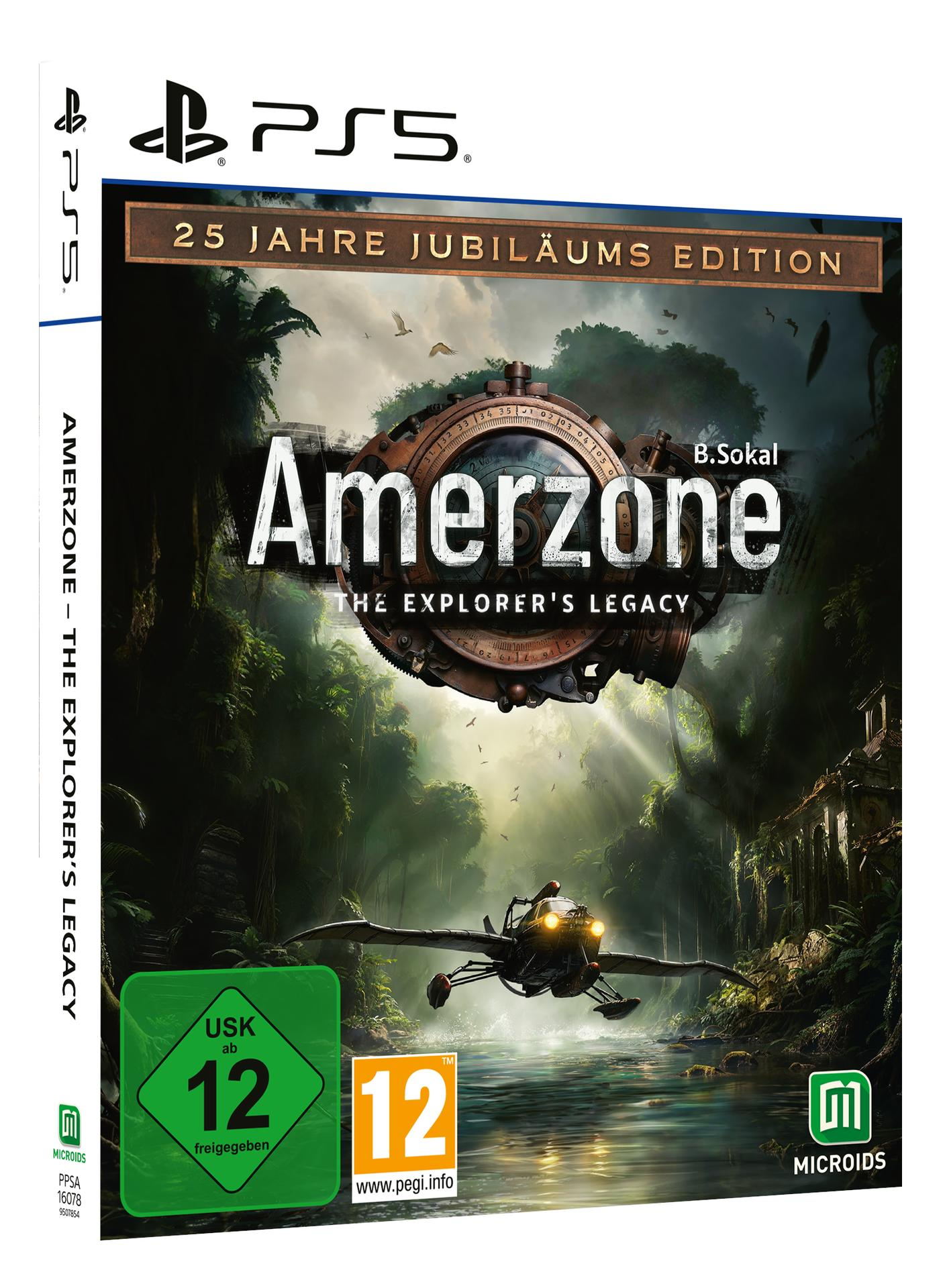 PS5-Spielbox: Amerzone, The Explorer's Legacy. 25. Jubiläumsausgabe.