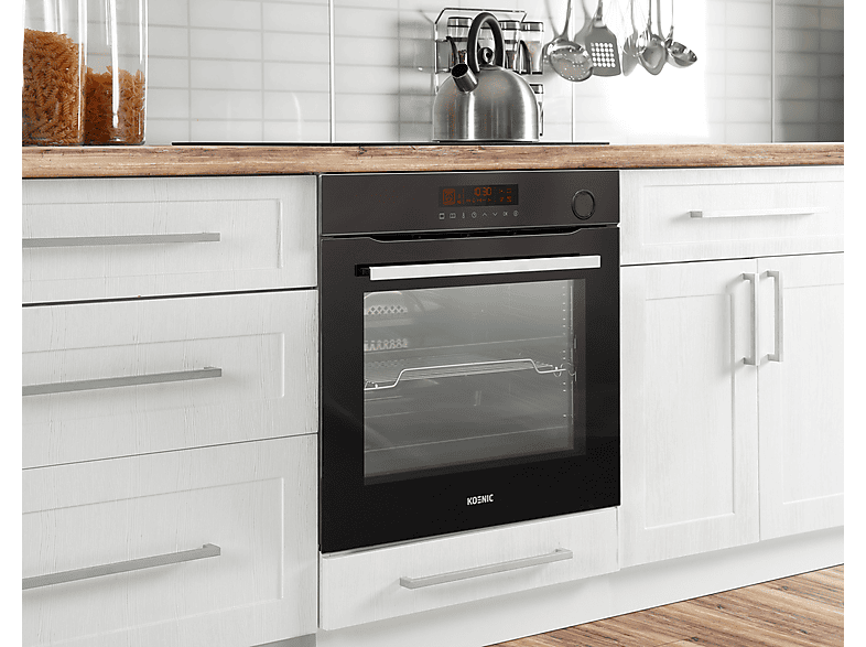 KOENIC KBO 611-1 B A1, Einbaubackofen (Einbaugerät, 77 l, 595 mm breit), Dampfgarfunktion
