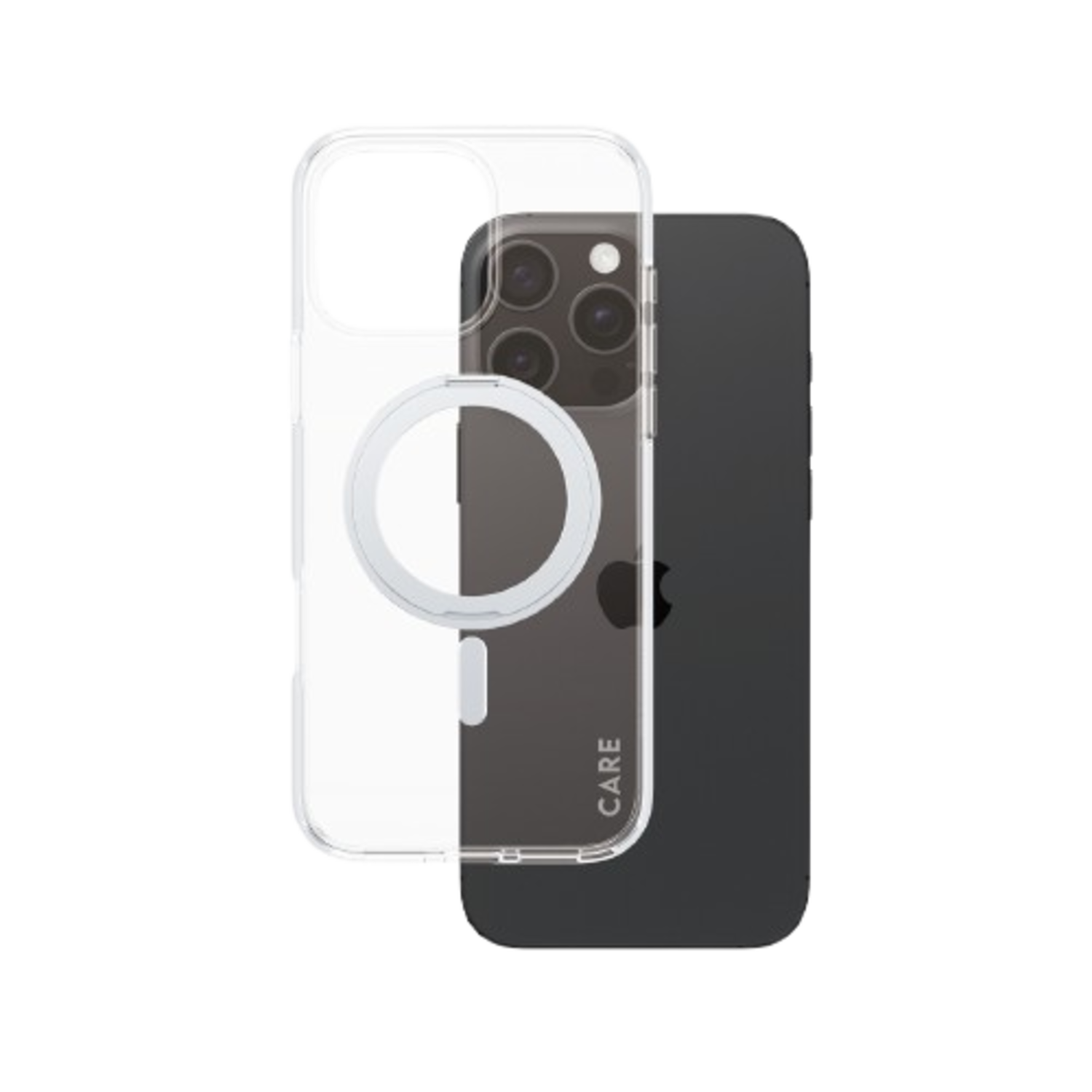Care Feature Case Met Zilveren Kickstand En Magsafe Telefoonhoesje Voor Apple Iphone 2024 6.7'' Pro Transparant afbeelding