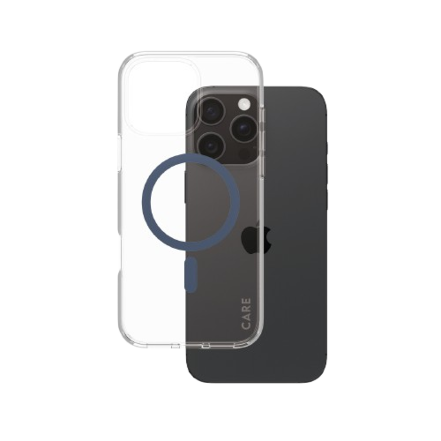 Care Flagship Case Urban Combat Met Blauw Magsafe Telefoonhoesje Voor Apple Iphone 2024 6.7'' Pro Transparant afbeelding