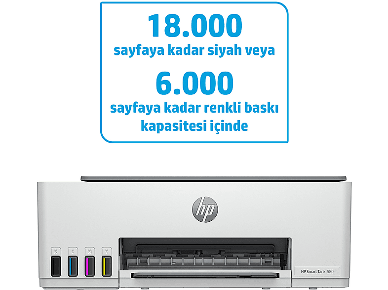 HP Smart Tank 580 Baskı, fotokopi, tarama, Wireless, All-in-One Yazıcı 1F3Y2A