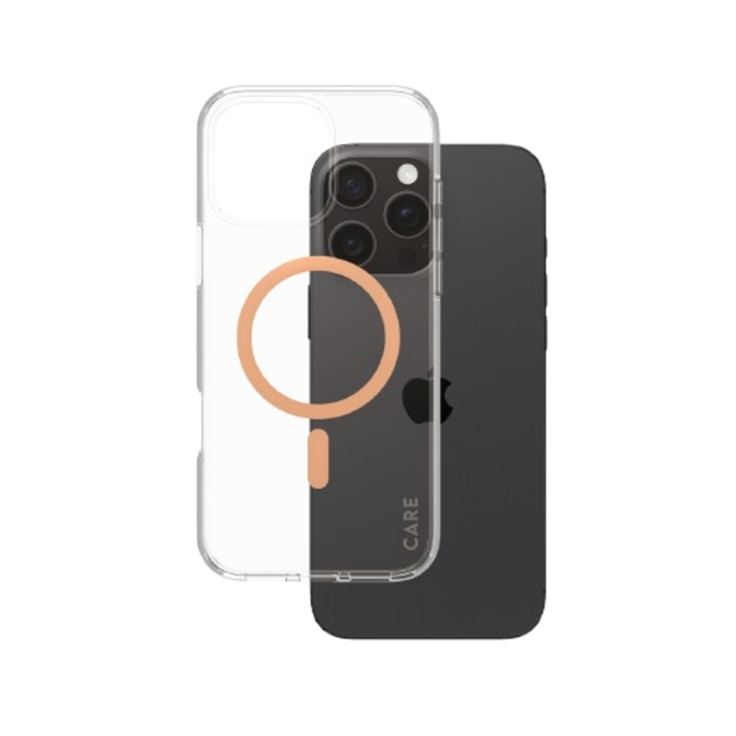 Care Flagship Case Urban Combat Met Perzik Magsafe Telefoonhoesje Voor Apple Iphone 2024 6.7'' Pro Transparant afbeelding