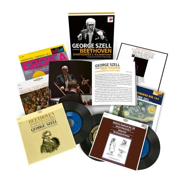 Set von Vinyl-Schallplatten und Album-Covern. Mit George Szell und dem Cleveland Orchestra. Verschiedene Cover.